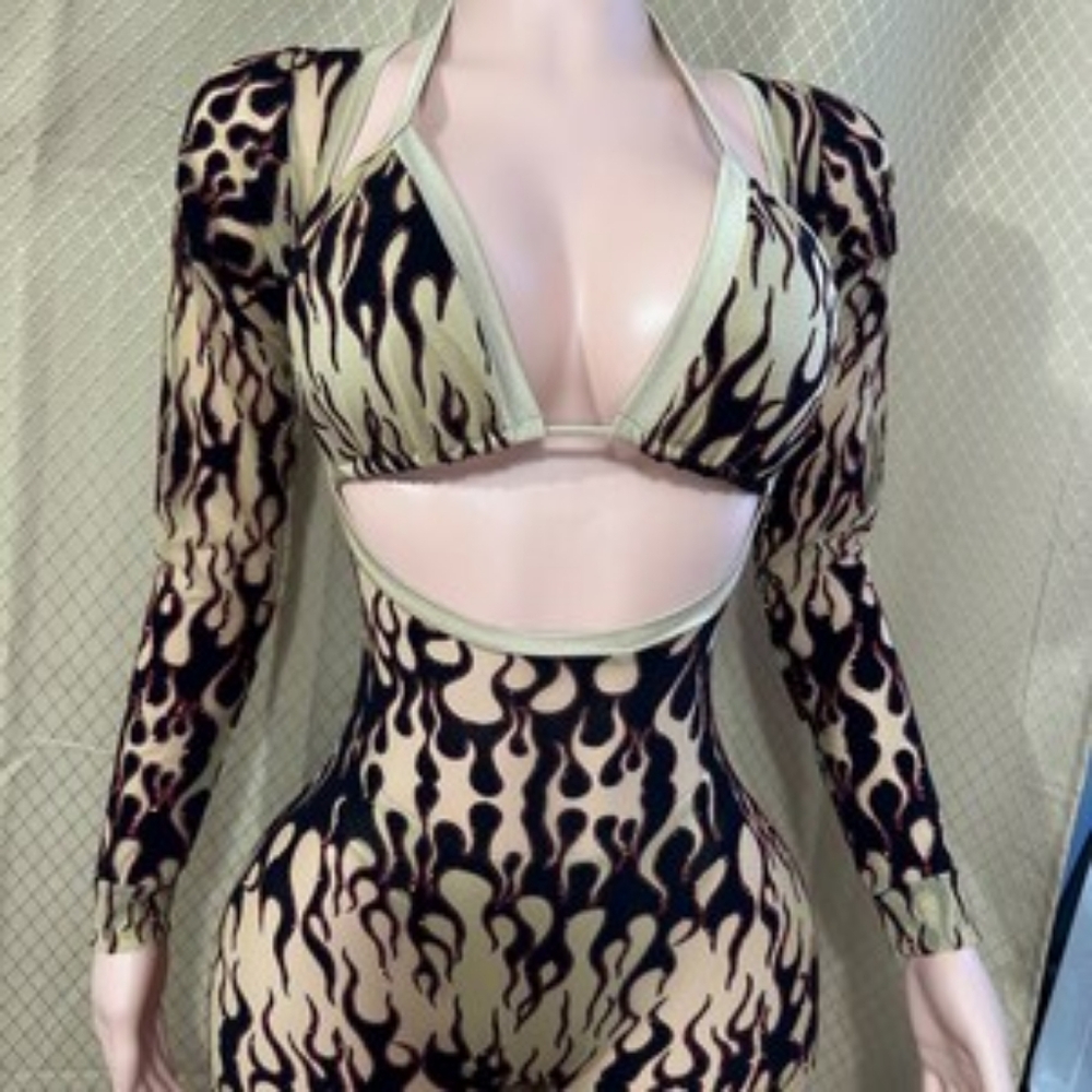 CUSTOM SEXY BARTENDER EXOTIC ROMPER WEAR RAVE OUTFIT stripper